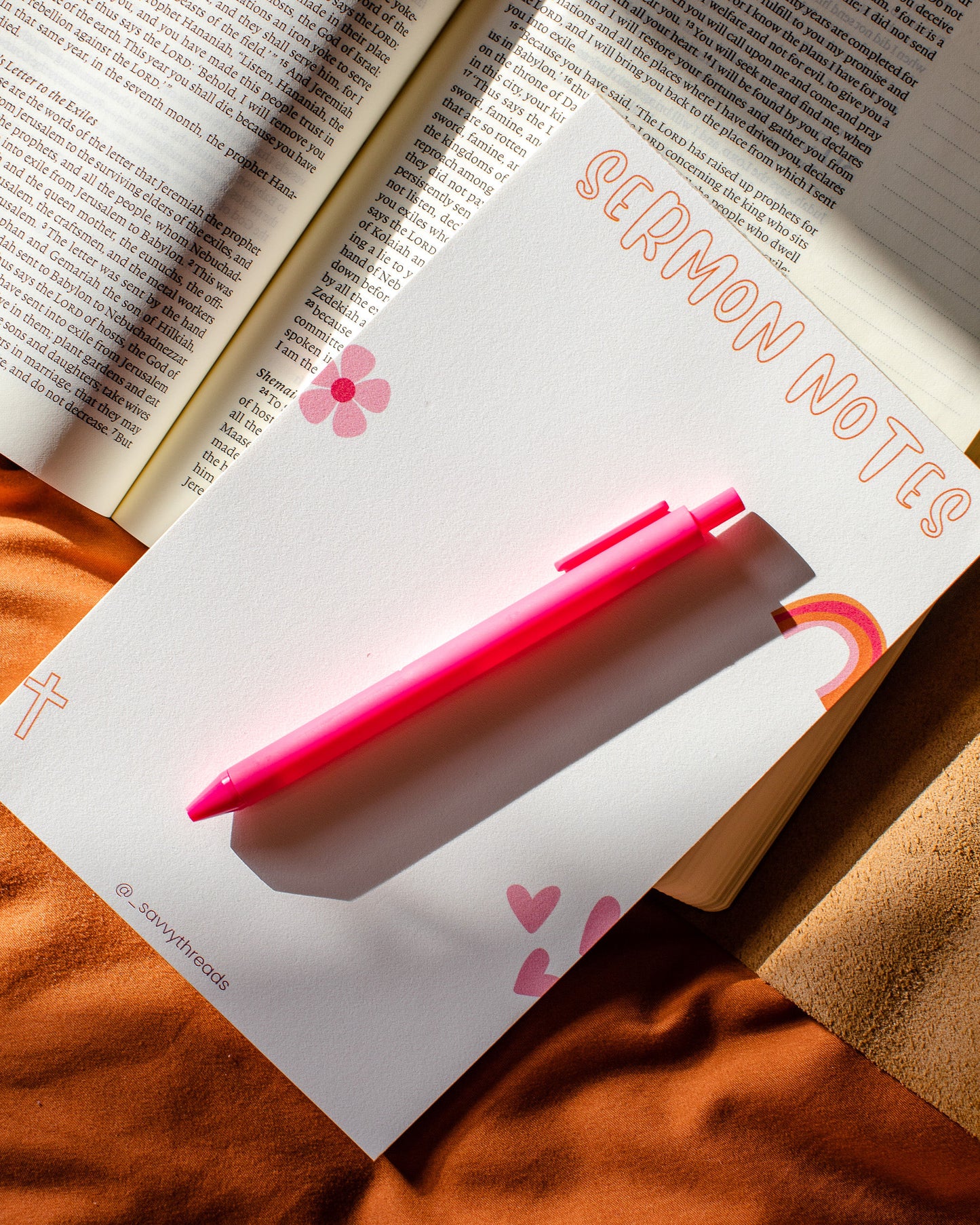 Girly Sermon Notes Notepad