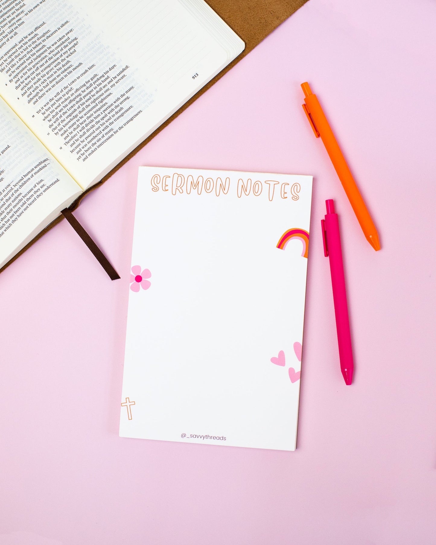 Girly Sermon Notes Notepad