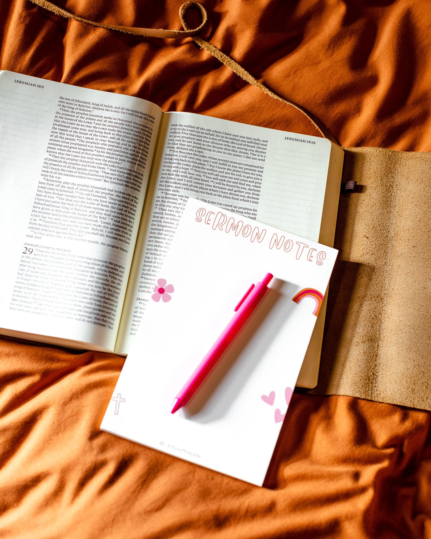 Girly Sermon Notes Notepad