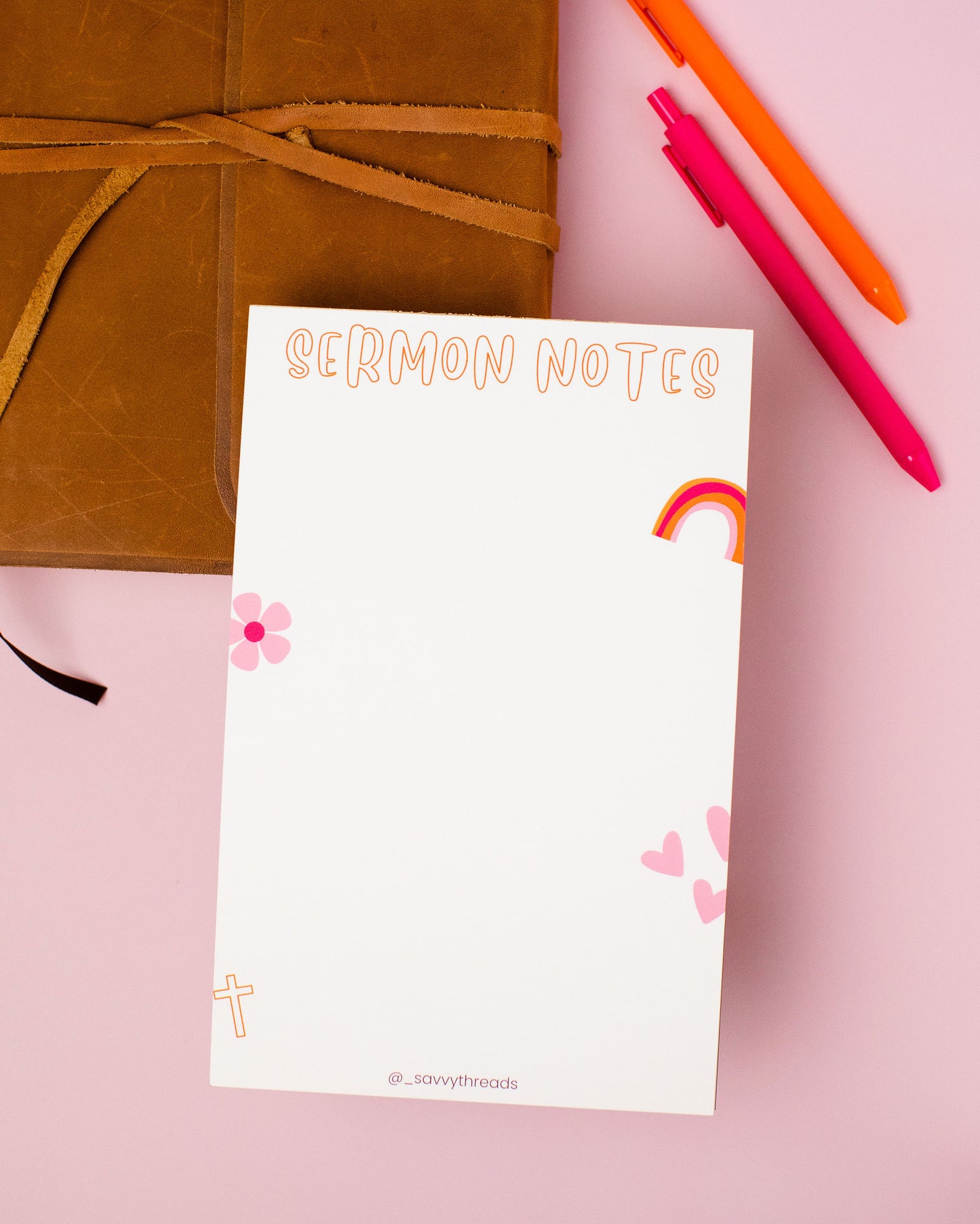 Girly Sermon Notes Notepad