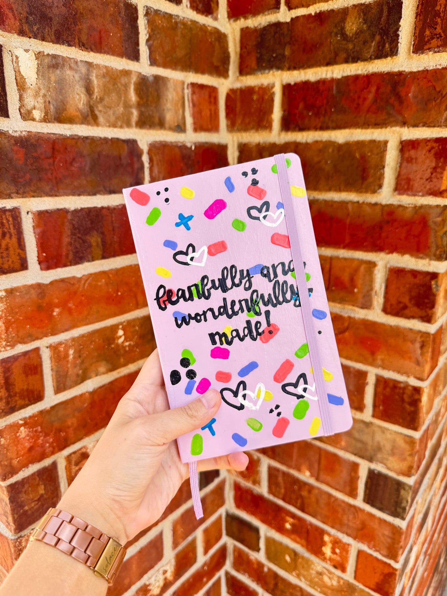 Ready To Ship - Cheetah Cross Hand Painted Notebook