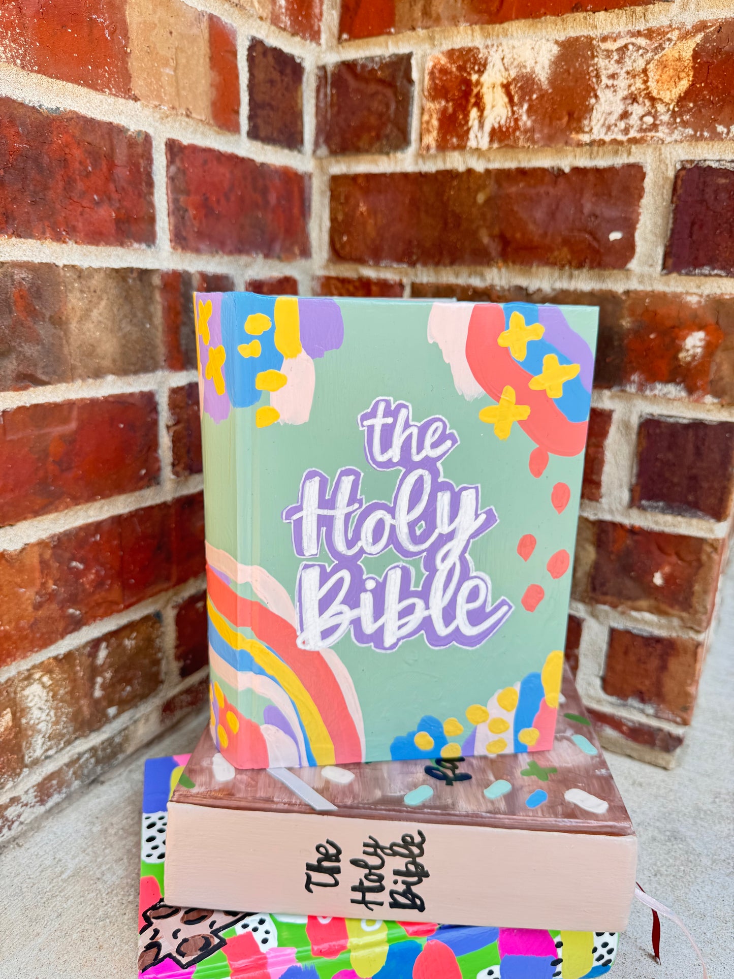 Ready To Ship - Pastel Hand Painted Bible