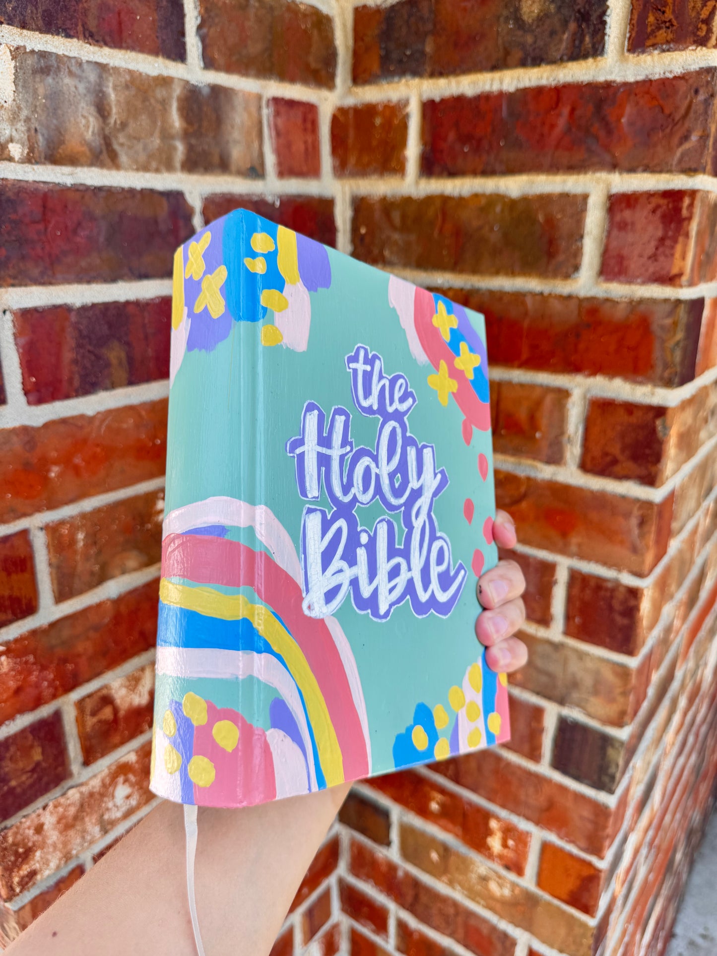 Ready To Ship - Pastel Hand Painted Bible