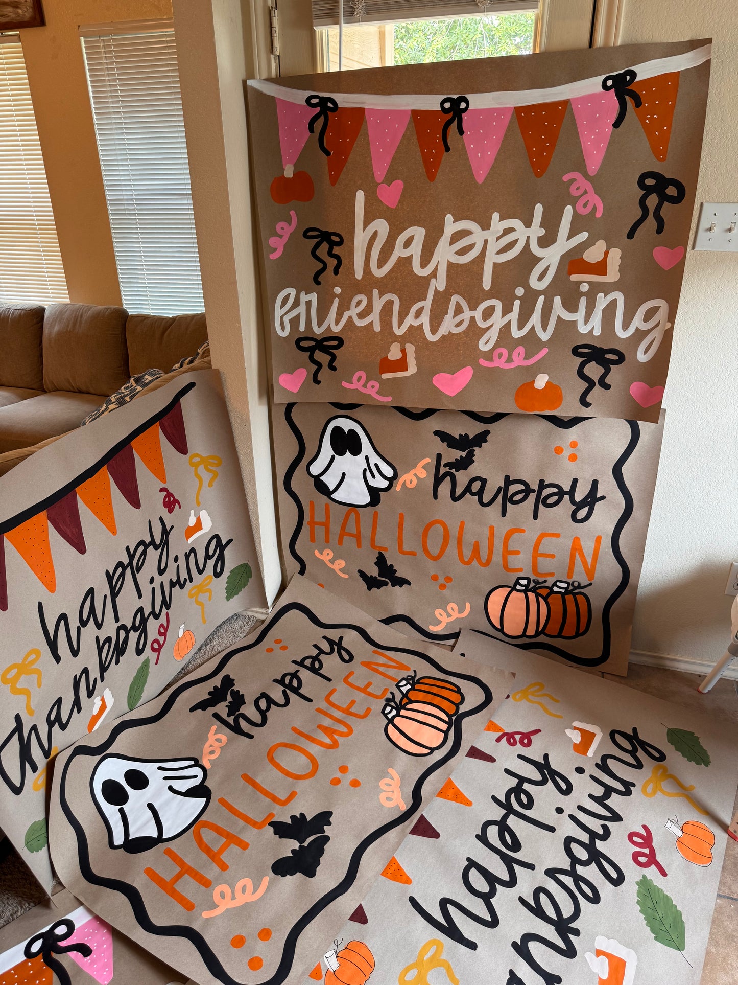READY TO SHIP Friendsgiving All Things Girly Banner