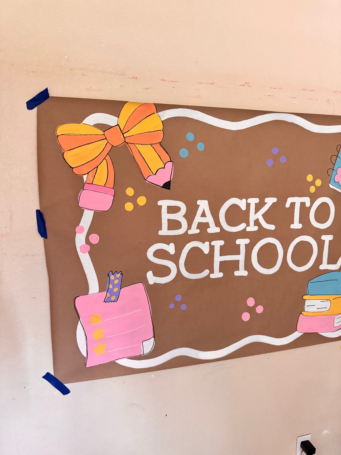 READY TO SHIP Back To School Pastel 3ft x 4ft Banner