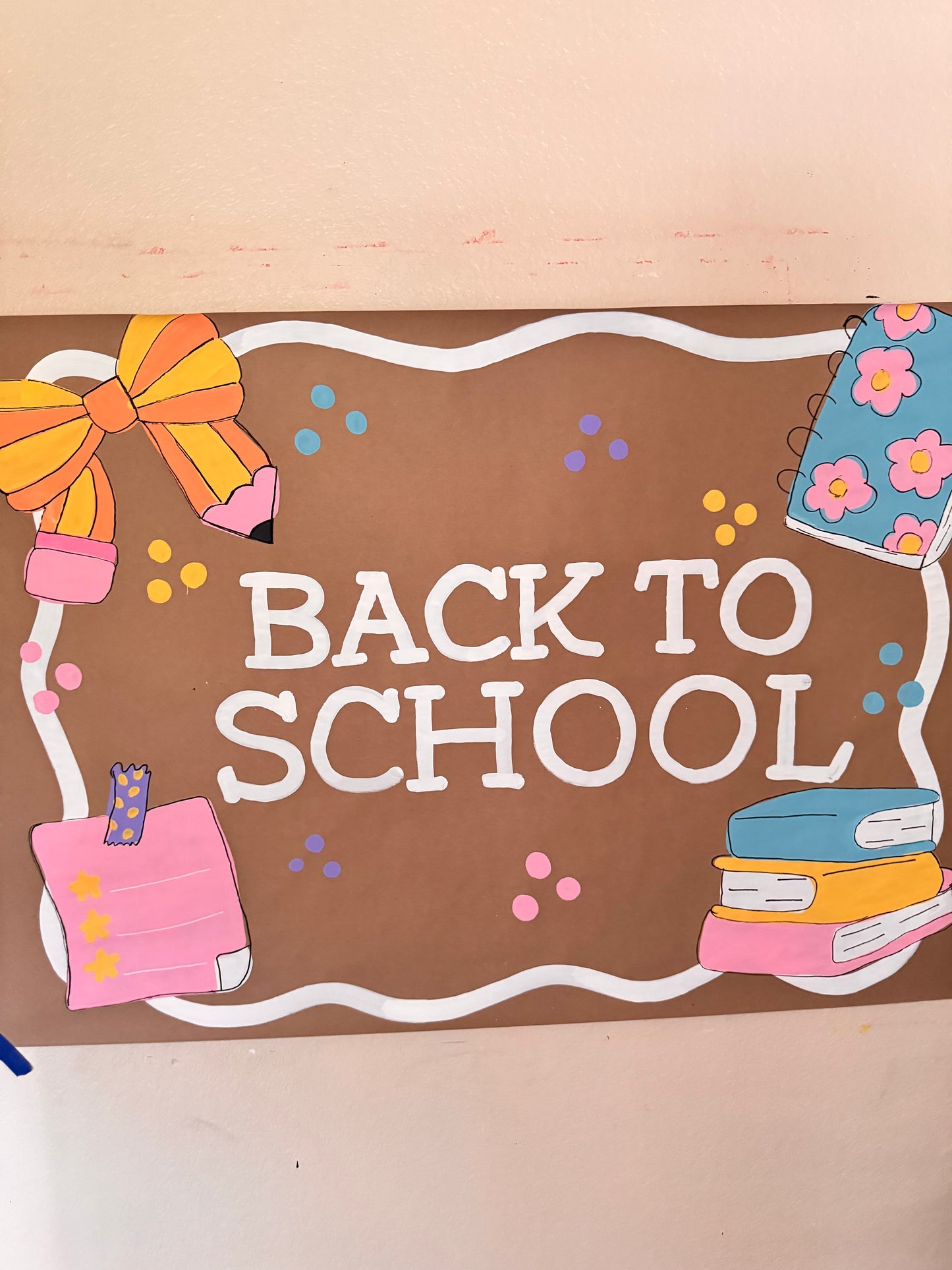 READY TO SHIP Back To School Pastel 3ft x 4ft Banner
