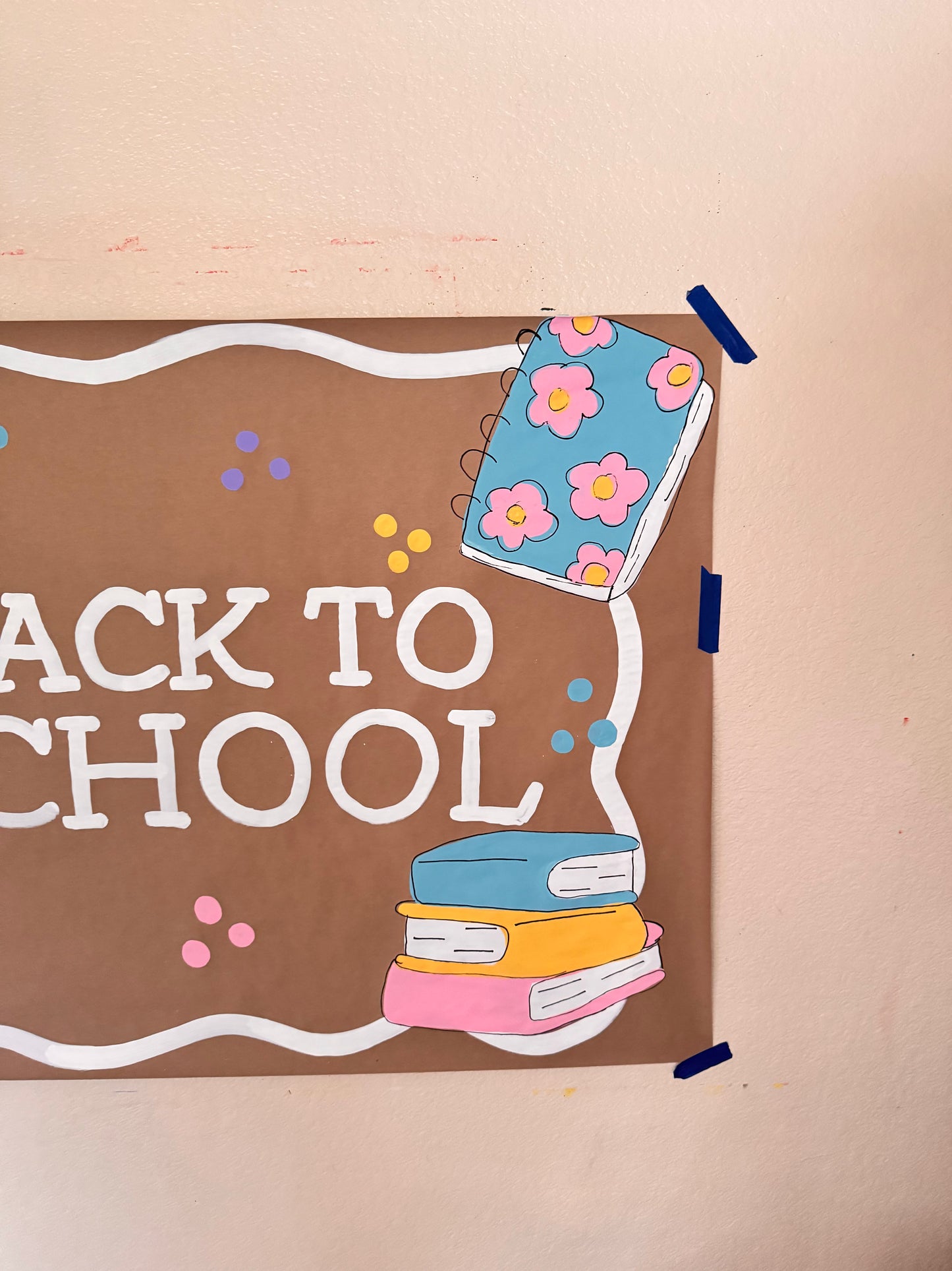 READY TO SHIP Back To School Pastel 3ft x 4ft Banner