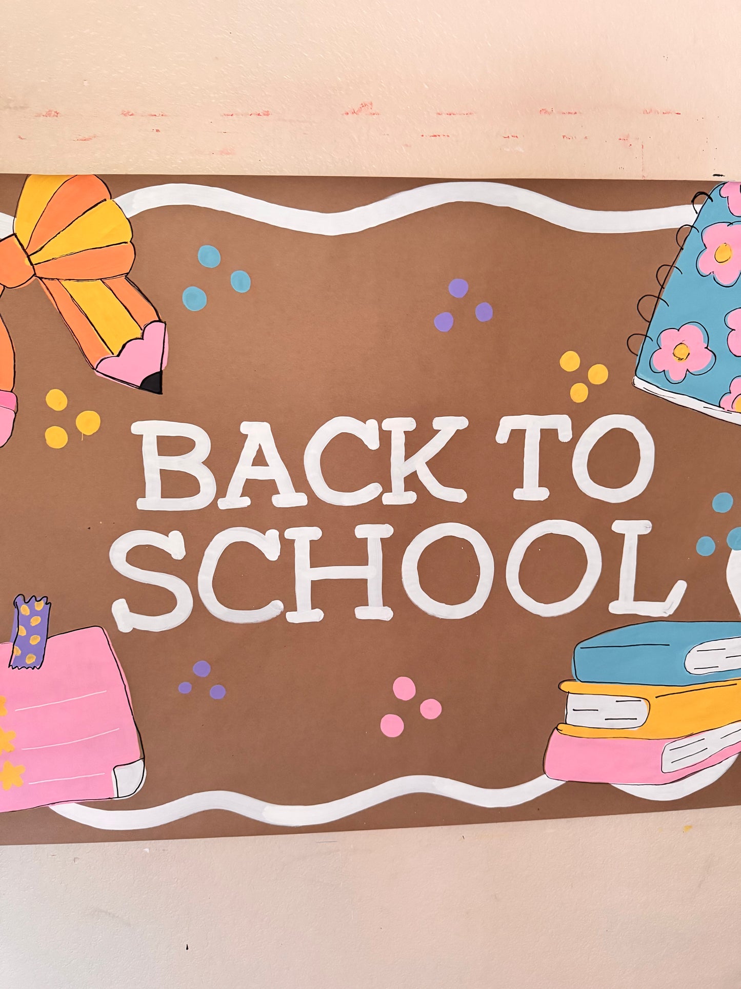 READY TO SHIP Back To School Pastel 3ft x 4ft Banner