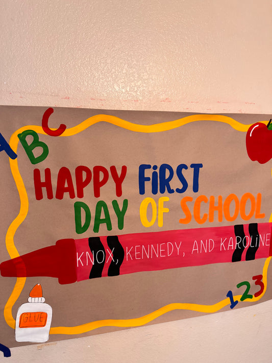 Personalized Back To School Banner